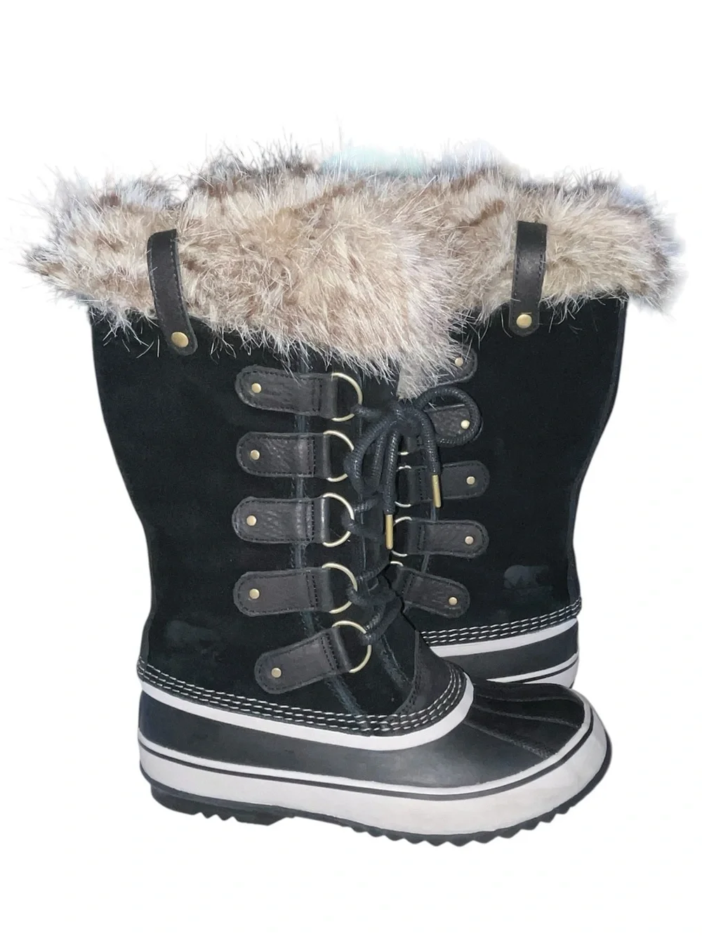 Sorel Joan of Arctic Black Suede Waterproof Boots - Size 10